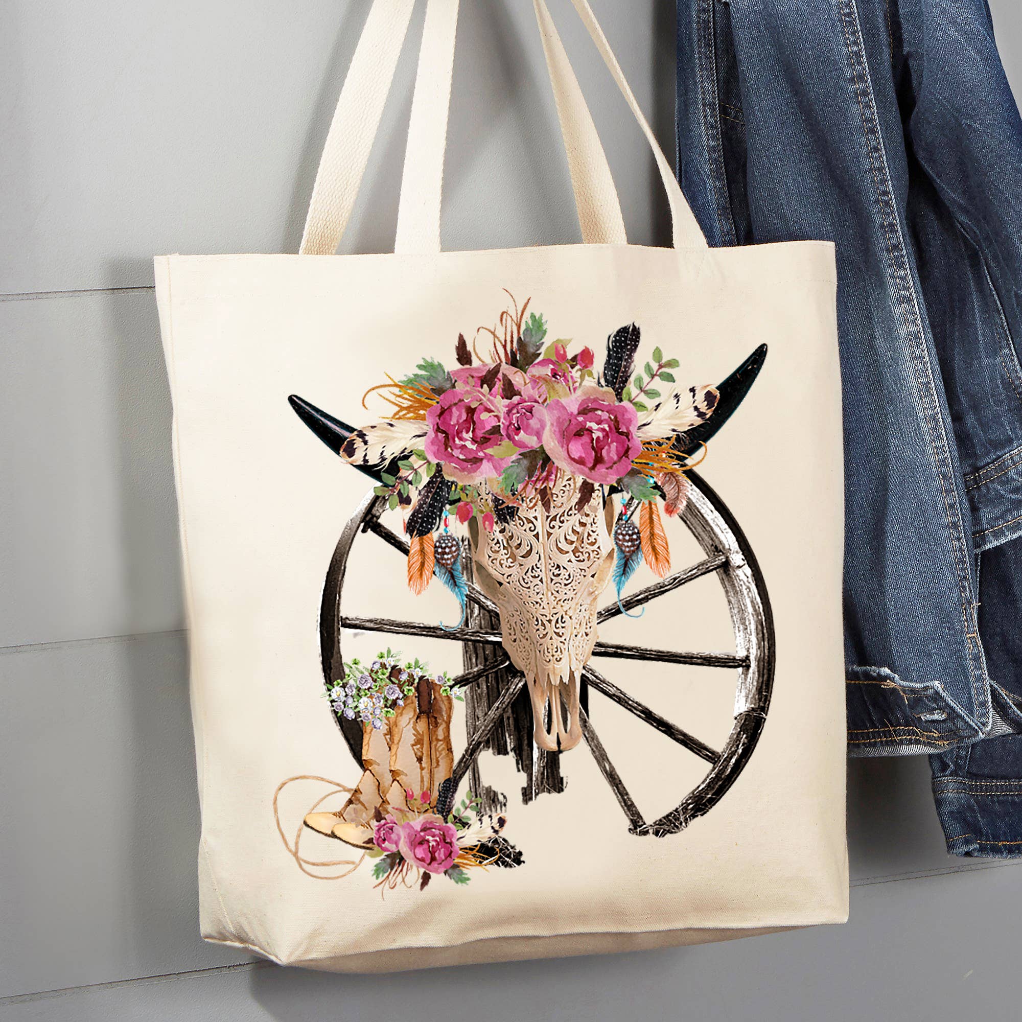 Cute canvas tote outlet bags cheap