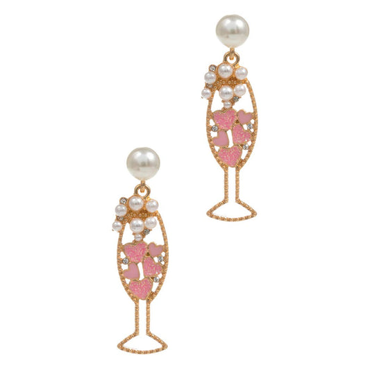 Champagne Glass Earrings